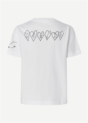 Sacamino ss tee White Scribbles Samsøe